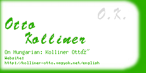 otto kolliner business card